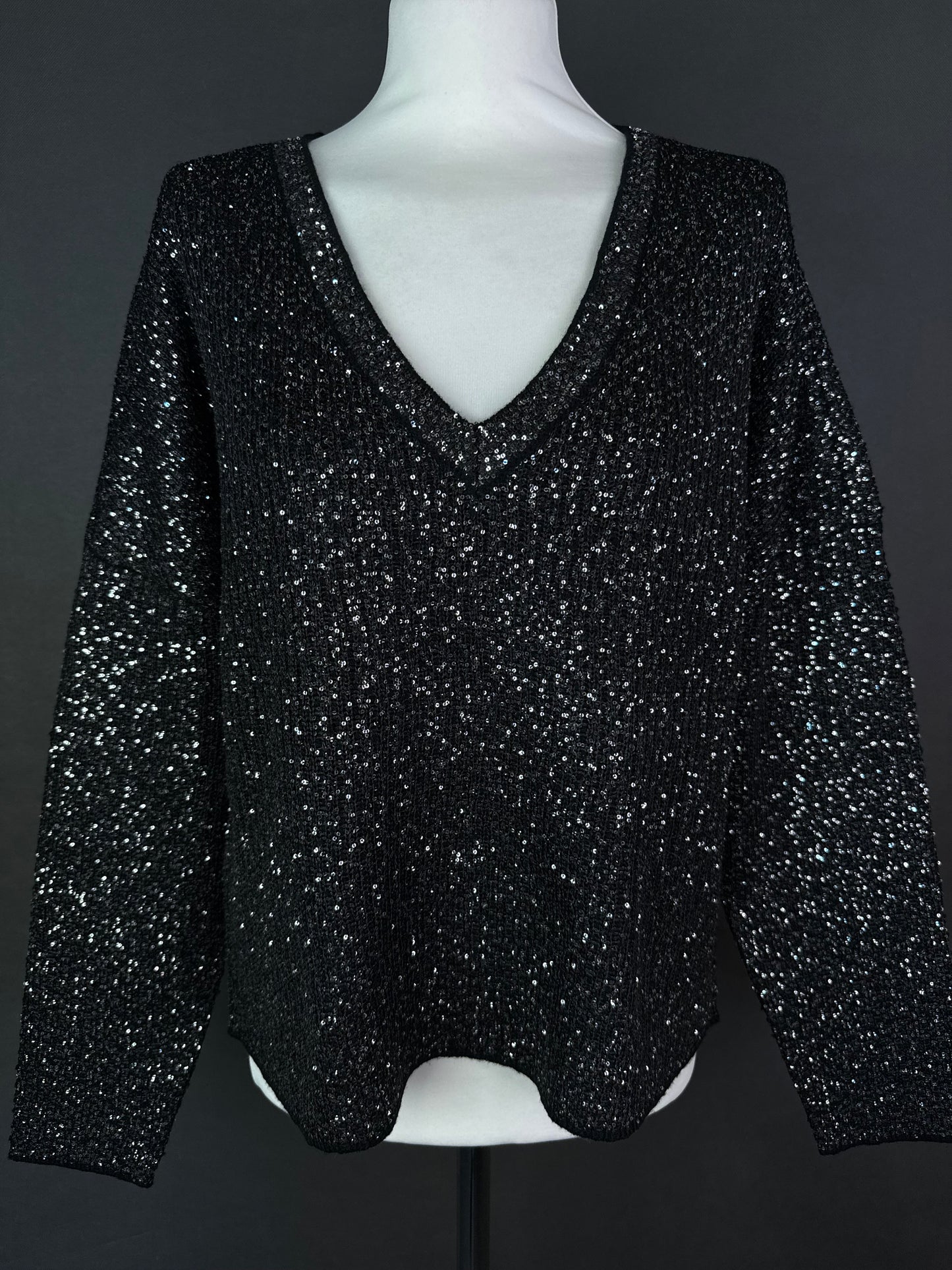 Cekinowy sweter XL