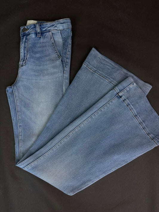 Spodnie jeansowe flare S