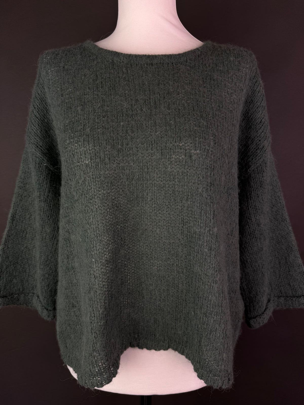 Sweter z wełną i alpaką L