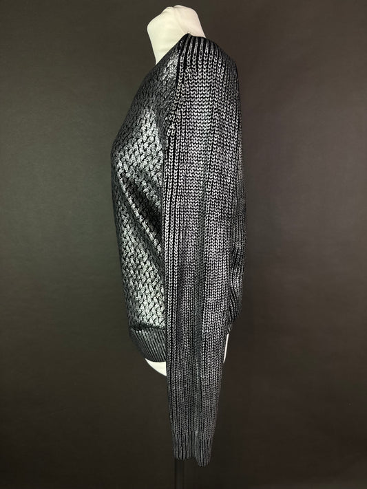 Metaliczny sweter XL