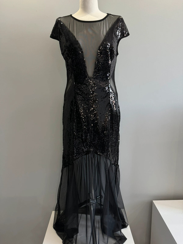 Cekinowa sukienka maxi L
