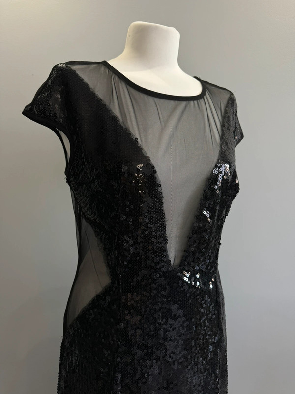 Cekinowa sukienka maxi L