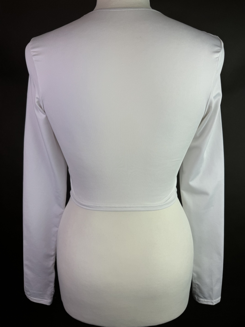 Crop top z długim rękawem S - obrazek 3