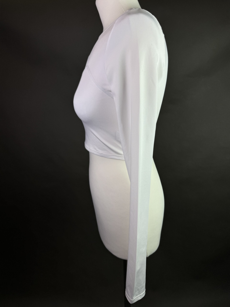 Crop top z długim rękawem S - obrazek 2