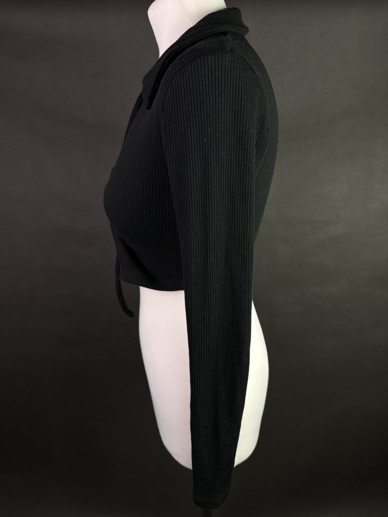 Crop top z długim rękawem XS - obrazek 2
