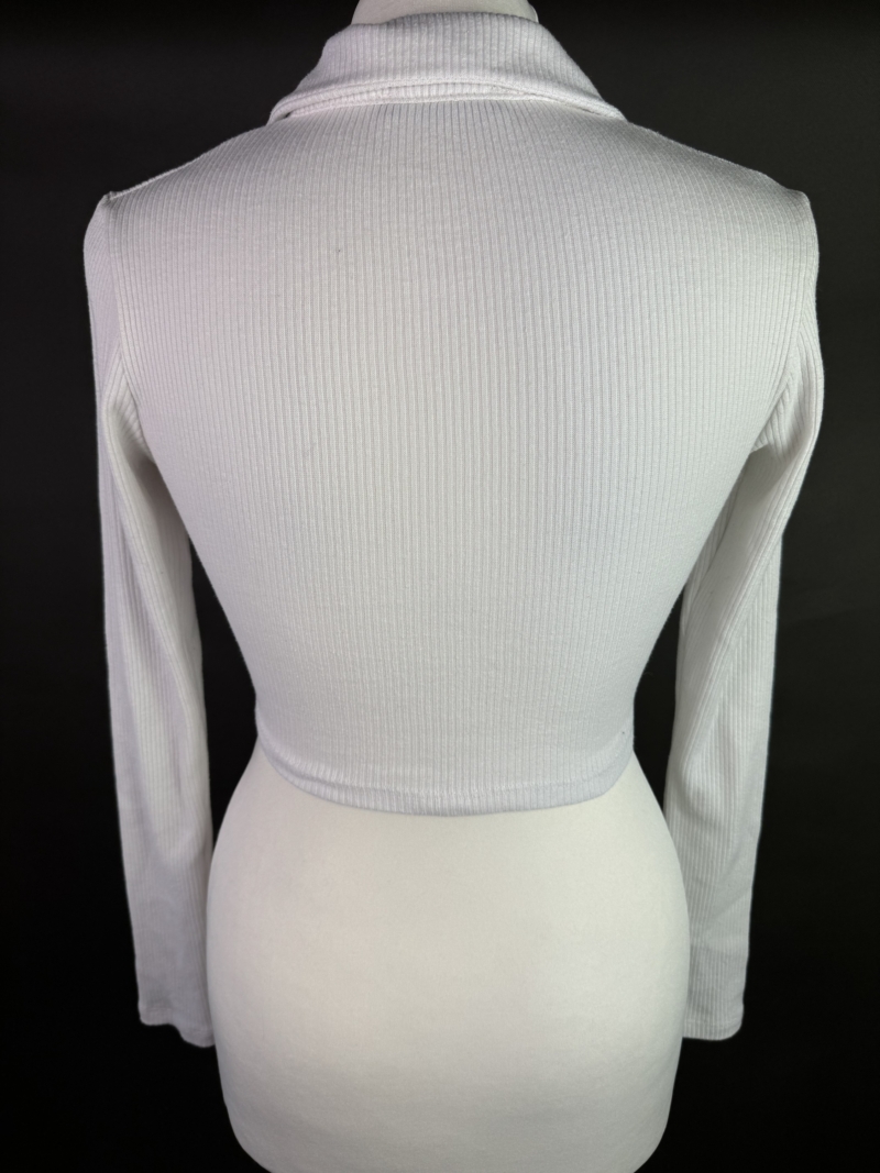 Crop top z długim rękawem XS - obrazek 3