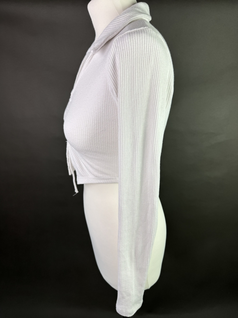 Crop top z długim rękawem XS - obrazek 2