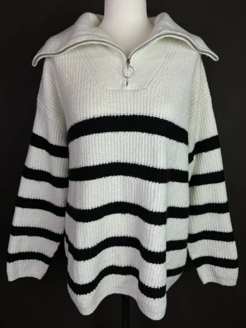 Sweter w paski XL