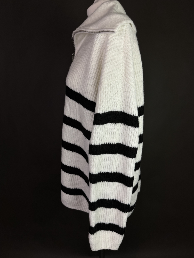 Sweter w paski XL - obrazek 2