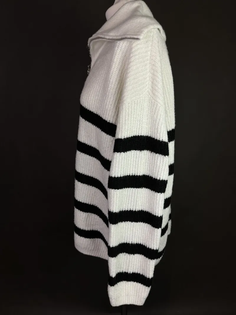 Sweter w paski XL - obrazek 2