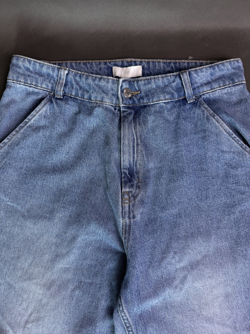 Spodnie jeansowe cargo XL - obrazek 3