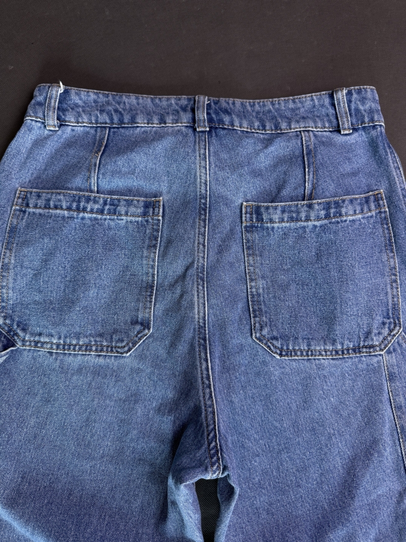 Spodnie jeansowe cargo XL - obrazek 4