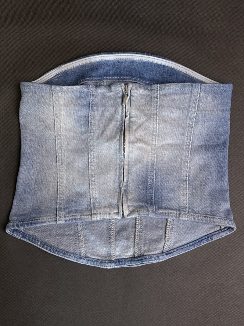 Top jeansowy XS - obrazek 2
