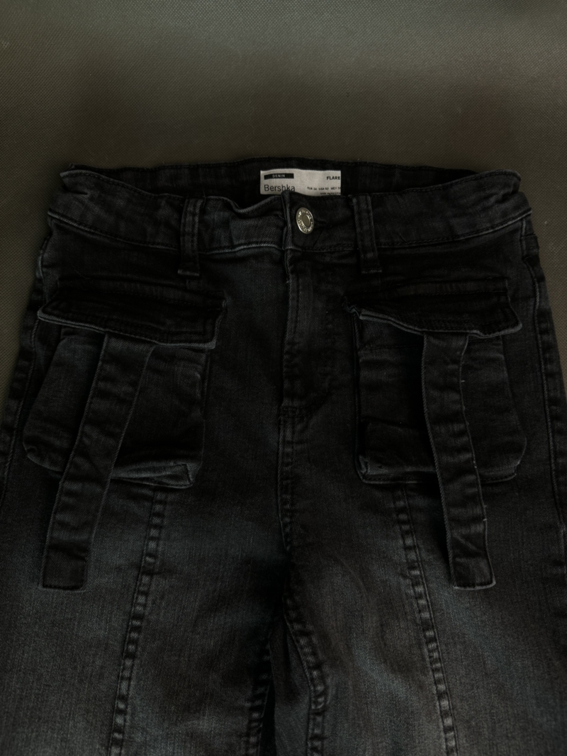 Spodnie jeansowe flare XS - obrazek 3