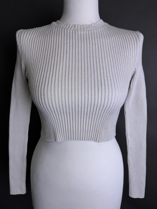 Crop top z długim rękawem M