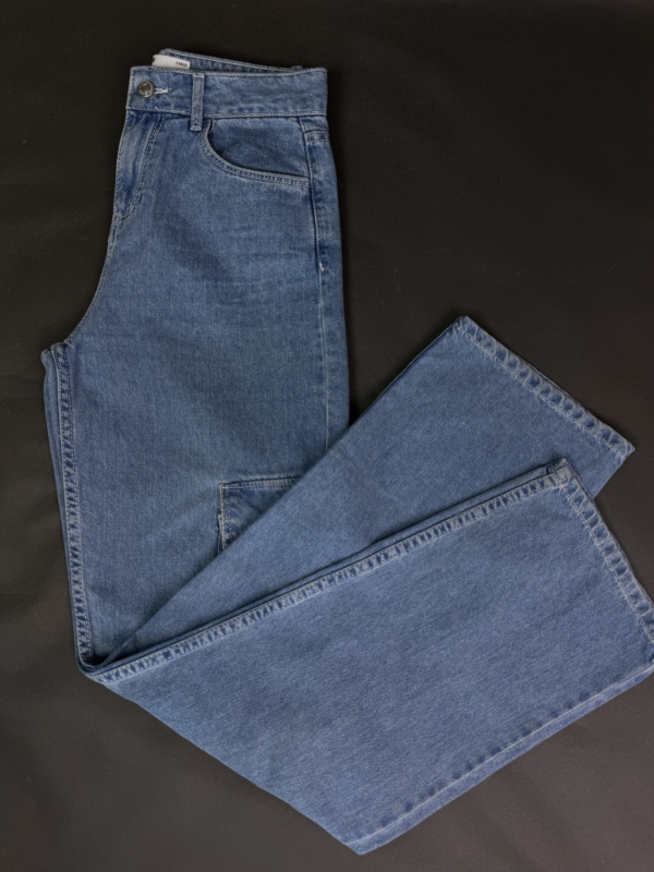 Spodnie jeansowe cargo XS