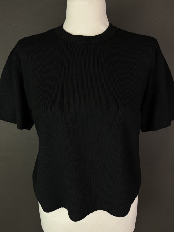 Sweterkowa bluzka z krótkim rękawem S