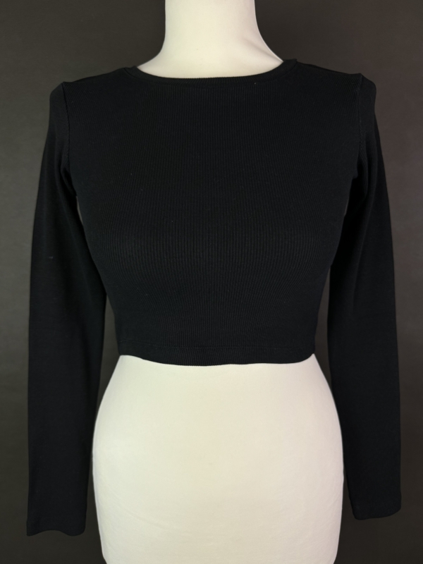 Crop top z długim rękawem XS